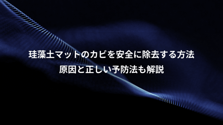珪藻土マットのカビを安全に除去する方法、原因と正しい予防法も解説